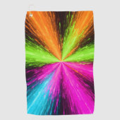 Neon Radial Burst Explosion Golfhanddoek (Voorkant)