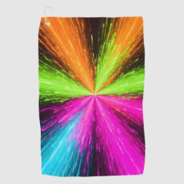 Neon Radial Burst Explosion Golfhanddoek