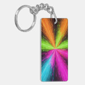 Neon Radial Burst Explosion Sleutelhanger (Voorkant Links)