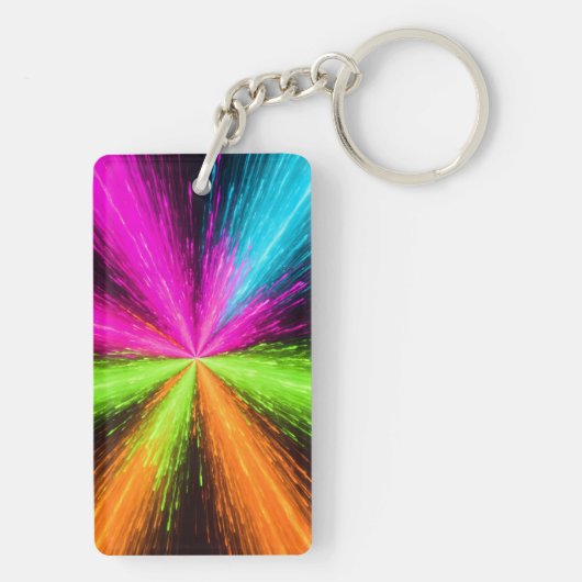 Neon Radial Burst Explosion Sleutelhanger (achterkant)