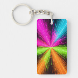 Neon Radial Burst Explosion Sleutelhanger