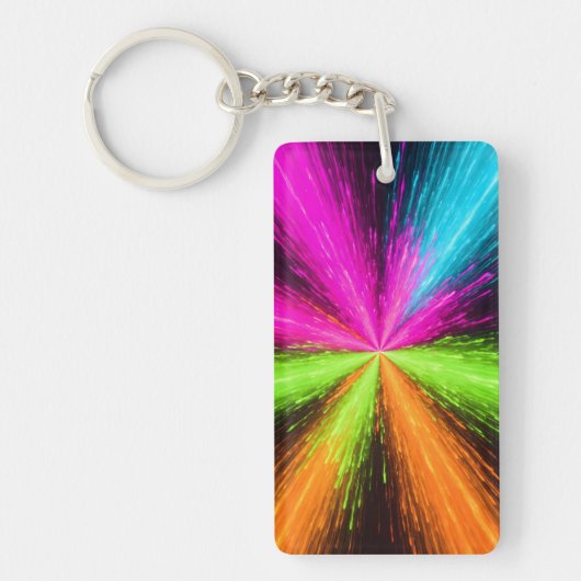 Neon Radial Burst Explosion Sleutelhanger (Voorkant)