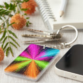 Neon Radial Burst Explosion Sleutelhanger (Voorkant Rechts)