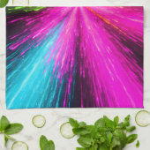 Neon Radial Burst Explosion Theedoek (Gevouwen)