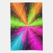 Neon Radial Burst Explosion Theedoek (Verticaal)