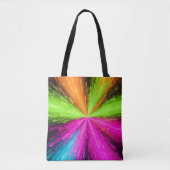 Neon Radial Burst Explosion Tote Bag (Voorkant)