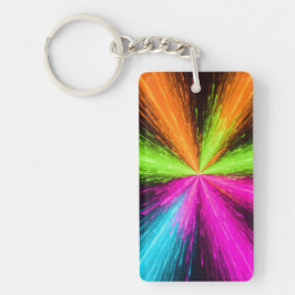 Neon Radiale Burst Explosie Sleutelhanger