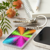 Neon radiale burst-explosie sleutelhanger (Voorkant Rechts)