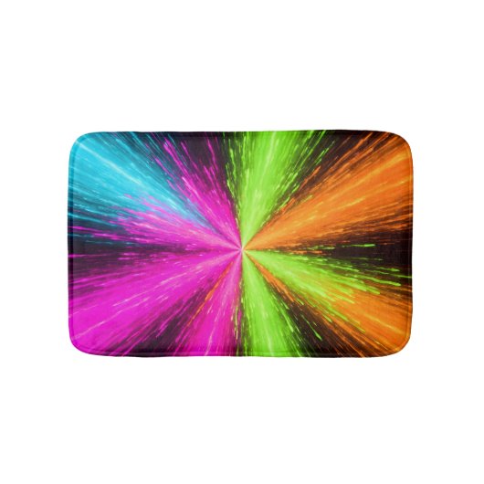 Neon Radiale Uitbarsting Explosie Badmat (Voorkant)