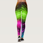 Neon Radiale Uitbarsting Explosie Leggings (Achterkant)