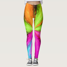 Neon Radiale Uitbarsting Explosie Leggings