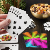 Neon Radiale Uitbarsting Explosie Pokerkaarten (Insitu)