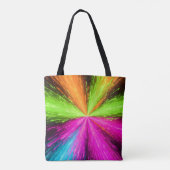 Neon Radiale Uitbarsting Explosie Tote Bag (Achterkant)