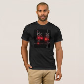 Neon Railroad Crossing Signals T-shirt (Voorkant volledig)