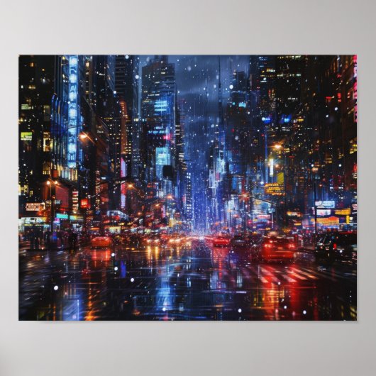 Neon Rain: De nachtelijke puls van de stad Poster (Voorkant)