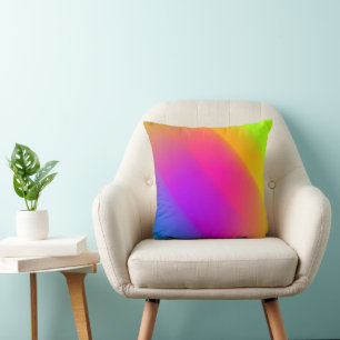 Neon Rainbow 16x16 Kussen