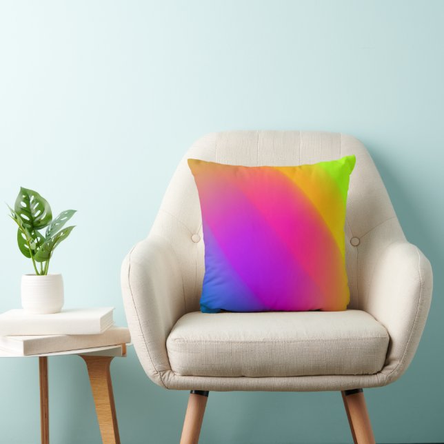 Neon Rainbow 16x16 Kussen (Stoel)