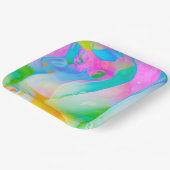 Neon Rainbow Abstract Papieren Bordje (Gebogen)