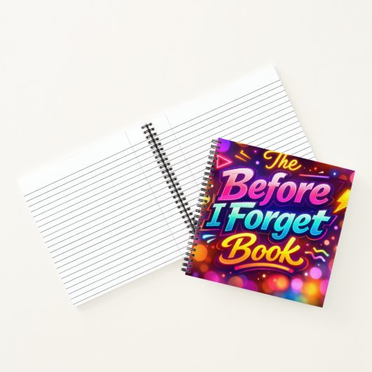 Neon Rainbow Abstract with Fun Text Notitieboek (Binnen)