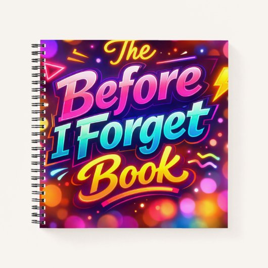 Neon Rainbow Abstract with Fun Text Notitieboek (Voorkant)