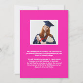 Neon Rainbow Afstuderen 2 foto Afstuderen Aankondiging (Achterkant)