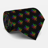 Neon Rainbow Art Stropdas (Opgerold)
