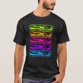 Neon Rainbow Bacon Lover T-shirt (Voorkant)