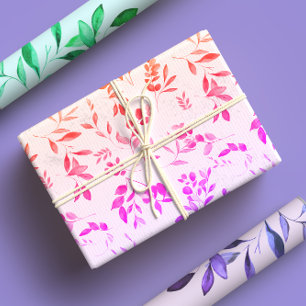 Neon Rainbow Botanical Eucalyptus Inpakpapier Vel