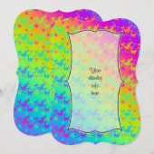 Neon Rainbow Butterflies Kaart (Voorkant / Achterkant)