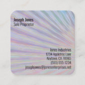 Neon Rainbow Design QR Code 7 Aangepast Vierkante Visitekaartje (Voorkant)