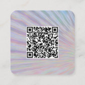 Neon Rainbow Design QR Code 7 Aangepast Vierkante Visitekaartje (Achterkant)