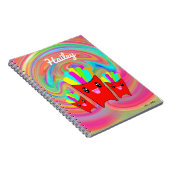 Neon Rainbow French Fries Spiral Photo Notebook Notitieboek (Rechterzijde)