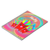 Neon Rainbow French Fries Spiral Photo Notebook Notitieboek (Linkerzijde)