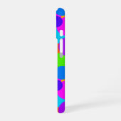 Neon Rainbow Fun Bubbles iPhone 16 Hoesje (Linkerkant)