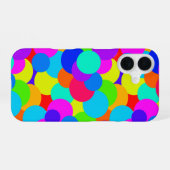 Neon Rainbow Fun Bubbles iPhone 16 Hoesje (Achterkant horizontaal)