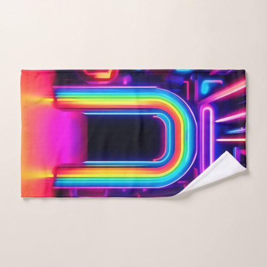 Neon Rainbow Gateway Bad Handdoek (Handdoek)