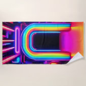 Neon Rainbow Gateway Strandlaken (Voorkant)