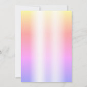 Neon Rainbow Glitter Drip Luxury Baby Feet Shower Kaart (Achterkant)