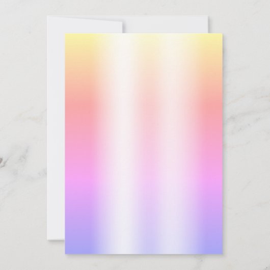 Neon Rainbow Glitter Drip Luxury Baby Feet Shower Kaart (Achterkant)