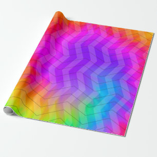 Neon Rainbow Herringbone Gift Bag Cadeaupapier
