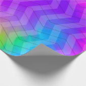 Neon Rainbow Herringbone Gift Bag Cadeaupapier (Hoek)