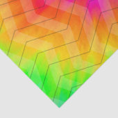 Neon Rainbow Herringbone Gift Bag Tissuepapier (Detail)