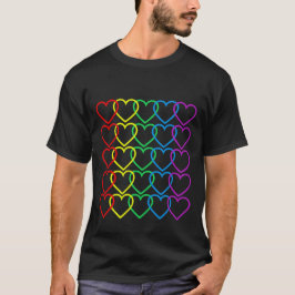 NEON RAINBOW HOARTS T-SHIRT