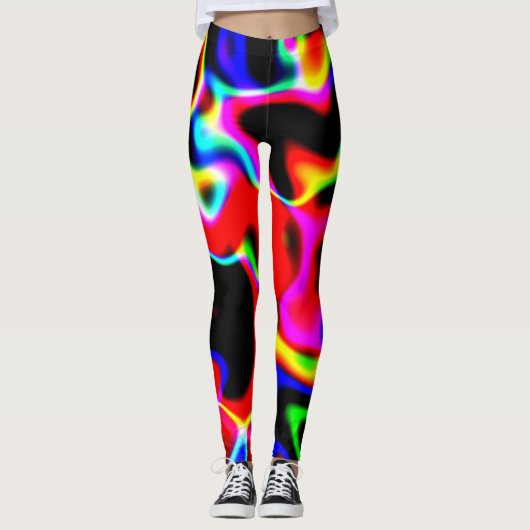 Neon Rainbow Leggings (Voorkant)