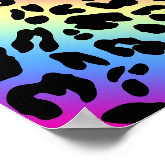 Neon Rainbow Leopard Pattern Print (Hoek)