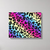Neon Rainbow Leopard Pattern Print (Voorkant)