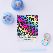 Neon Rainbow Leopard Pattern Print Flyer (Enkel)