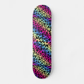 Neon Rainbow Leopard Pattern Print Persoonlijk Skateboard (Voorkant)