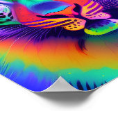 Neon Rainbow Leopard Poster (Hoek)