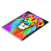 Neon Rainbow Lion Notitieboek (Linkerzijde)